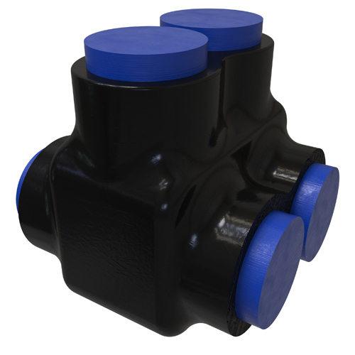 PBTD-2-3/0-F NIMBUS4FLEX Type PBTF 2-Sided Entry 2-Port Dual Rated Insulated Flexible Multi-Tap Connector, Aluminum/Copper Conductor, Aluminum