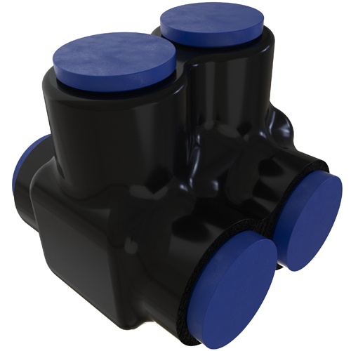 PBTD-2-350-F NIMBUS4FLEX 2-Port Type PBTF Single Sided Entry Insulated Multi-Tap Connector, 6 AWG to 350 kcmil Aluminum/Flex Copper Conductor