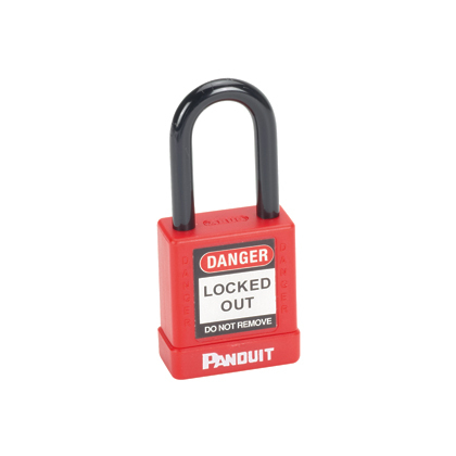 PSL-8 Short Shackle Padlock, Red, 1.58", PK1