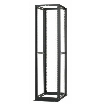 R4P42 4-Post Premium Rack System, 84 in H x 23-1/4 in W x 42 in D, 2500 lb Load, 45 Shelves