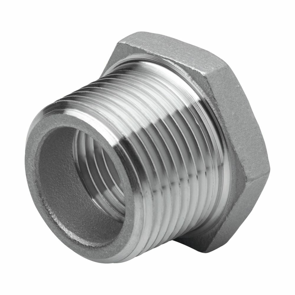 RBSS62 Hex Head Threaded Throat Reducing Bushing, 2 x 3/4 in Trade, 316 Stainless Steel