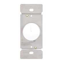 Eaton rotary dimmer, Power failure memory, with preset, #16 AWG, 5A, 120V, Wire lead, Maintained closure, White, Indoor, 60 Hz, Incandescent, halogen, 0 to 40C, Single-pole, three-way, Polycarbonate, 600W