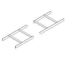 SB17T12FB Telco Spacing Runway Tubular Stringer With Tubular Rung, 119-1/2 in L x 12 in W, 1-1/2 in H Side Rail, 9 in Rung Spacing, 1008 Structural Steel