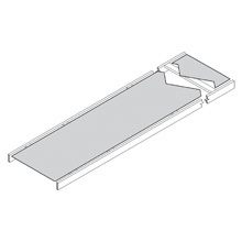 SB1915FB Cable Runway Pan, For Use With 15 in W Cable Runway, 120 in L x 13-1/4 in W x 120 in H, Aluminum, Flat Black