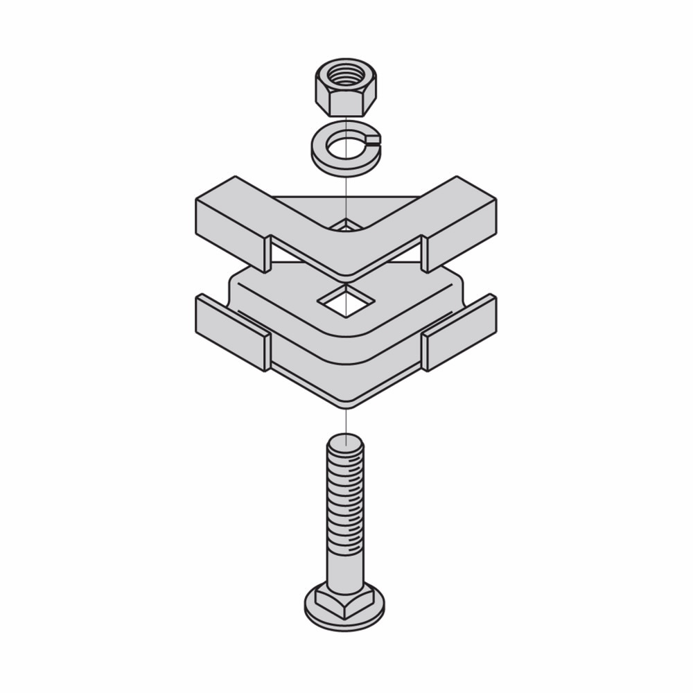 SB2101A2YZ Horizontal Runway Splice, For Use With 2 in H Cable Runway Stringer, 2-3/16 in W, Structural Steel, Yellow