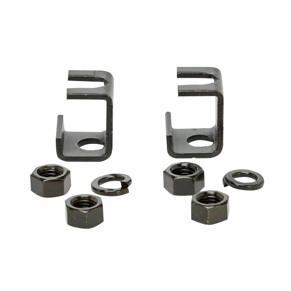 Eaton B-Line series runway support, Slotted runway support kit, Includes two slotted hanger supports and hardware, ASTM A570 structural steel, Black zinc