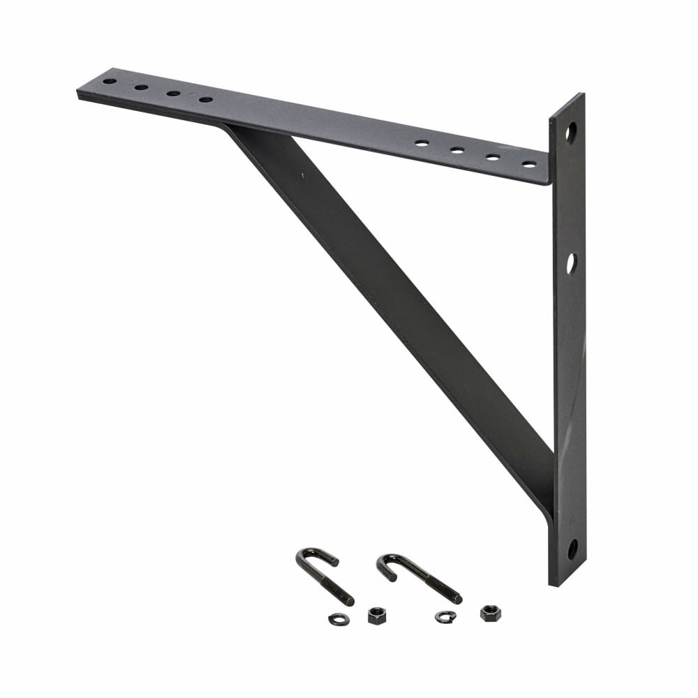 SB213318FB Upright Top Plate Runway to Rack Support Kit, For Use With 14 to 18 in W Cable Runway, 18-7/8 in L x 4 in W x 1/4 in H, Structural Steel, Flat Black