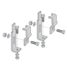SB227E6FB Runway Support, For Use With 1-1/2 in H Cable Runway Stringer, 4 in, 5 in and 6 in Elevation Setting, Flat Black