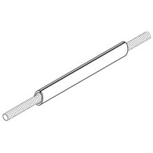 SB3015/8X72PVC Threaded Rod Protector, For Use With Cable Runway, 72 in L, PVC, Gray