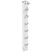 SB57166S084FB Vertical Cabling Section Cable Management Panel, 6 in W x 6-3/8 in D, 5052-H32 Aluminum, Flat Black