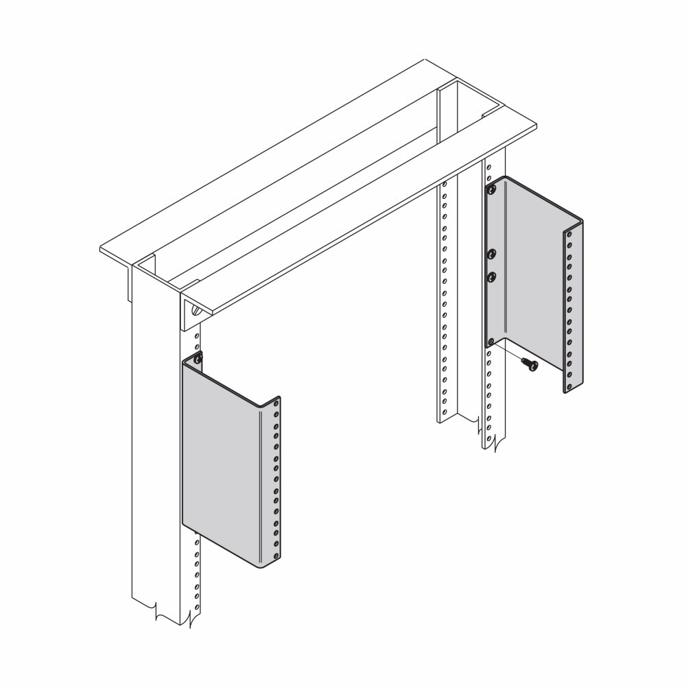 SB58502TG Rack Standoff Bracket, For Use With Network Equipment Rack, Steel, Telco Gray