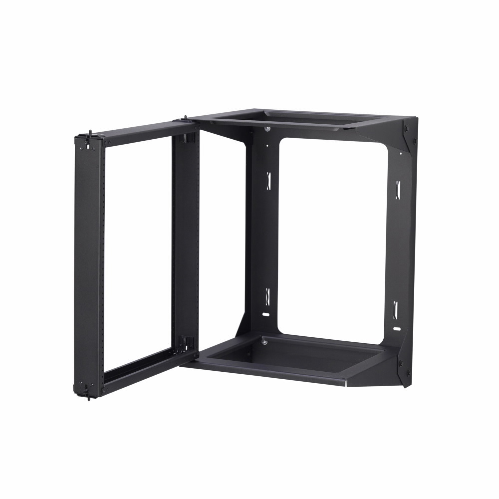 SB708193018FB Swing Gate Network Equipment Rack, 29-3/16 in H x 19.88 in W x 18 in D, 150 lb Load