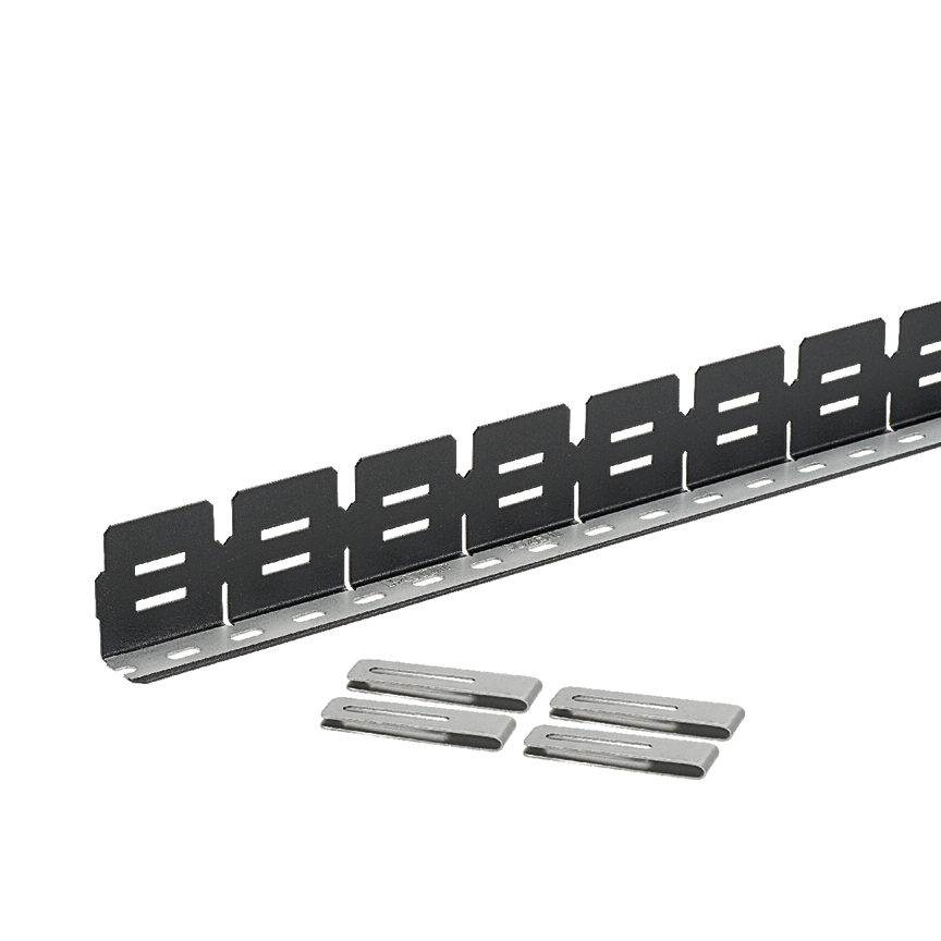SD2EMI Panduct PanelMax EMI Noise Shield Kit, For Use With 2 in H Wiring Duct, 0.3 in Slot Pitch, Galvannealed Steel, Black