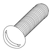 SRHM3/8X1SS4 SRHMS Machine Screw, 3/8 in Thread, Slotted Drive, Round Head, UNC Thread, 304 Stainless Steel