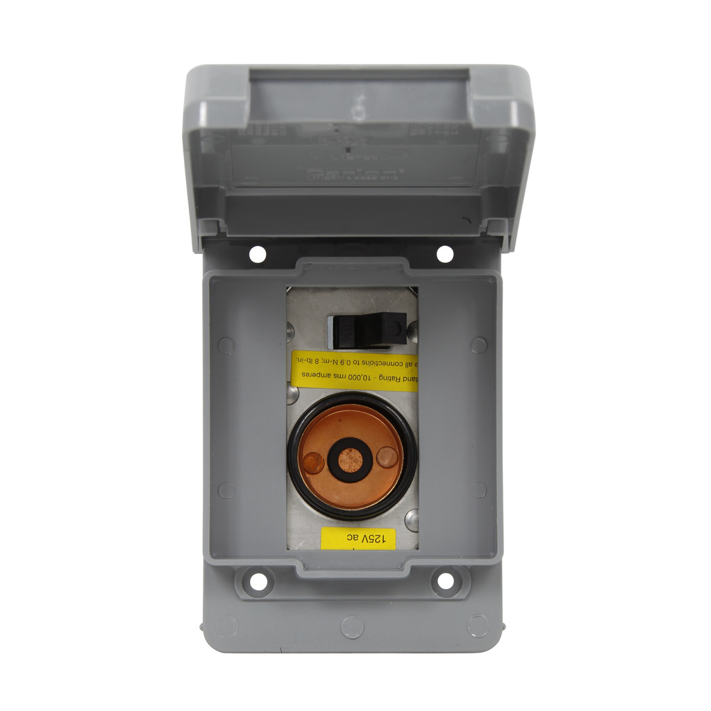 SSN Weatherproof Box Cover Unit With Switch Control, 125 V AC, 15 A, 1/2 hp