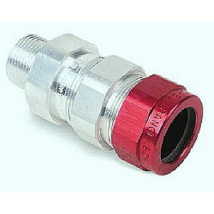TMCX6206 BR NP Explosionproof Armored Barrier Cable Gland, 2 in Trade, 1.57 to 2.06 in Cable Openings, Brass, Nickel Plated