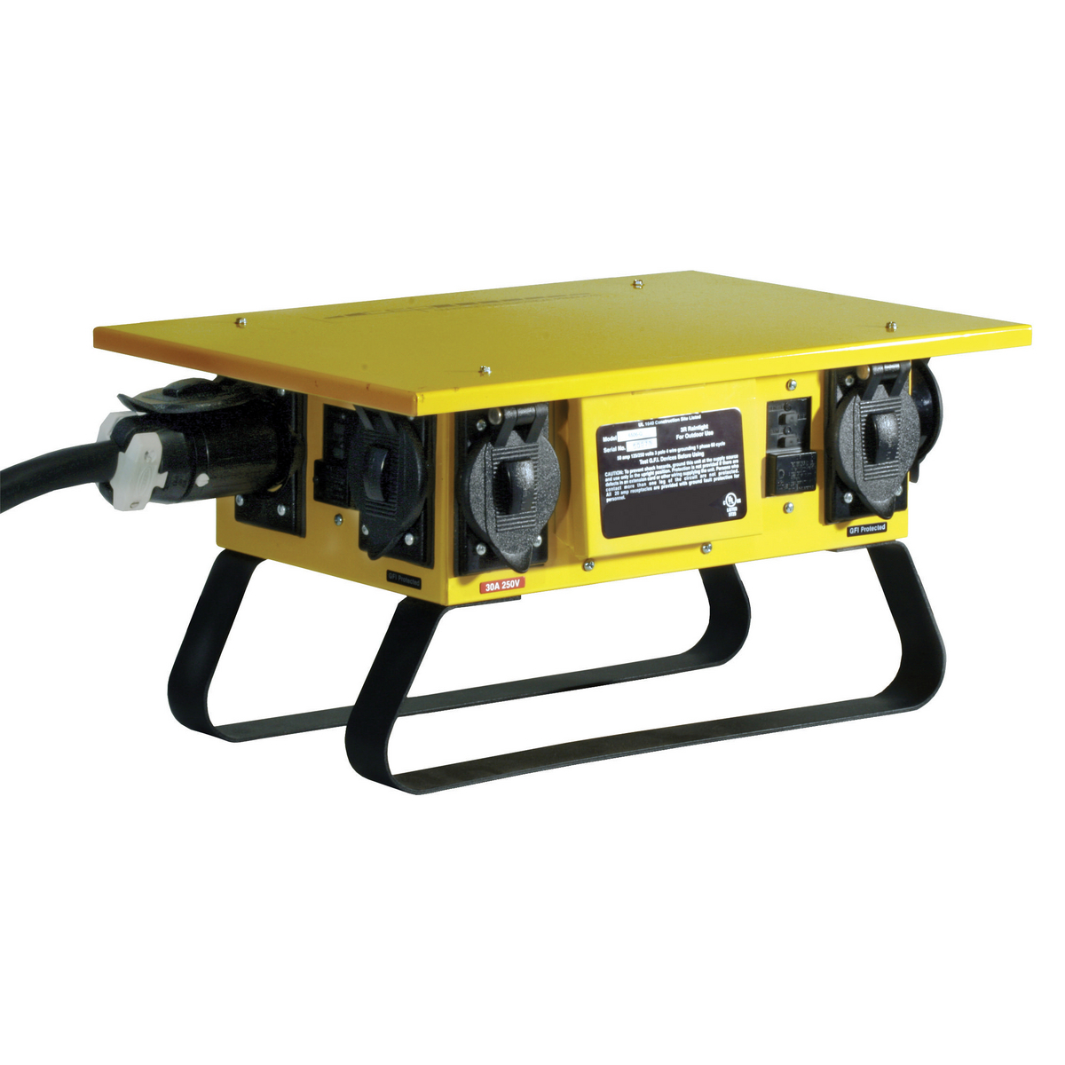 TPDS 1-Phase Grounding Multi-Outlet Non-NEMA Standard Temporary Power Box, 120/240 V AC, 50 A, 12500 W Power Rating, 2 Poles, 3 Wires