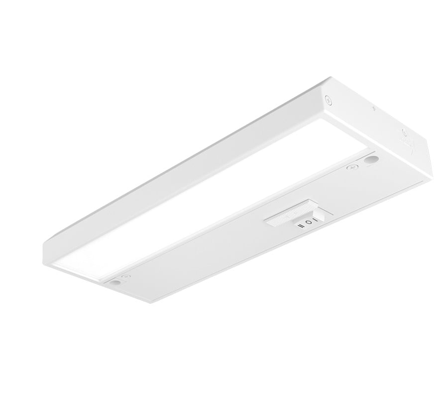 KNOOKFA8W Field Adjustable LED Undercabinet Fixture With Switch, Injection Molded Endcap, 3.7/3.8/3.9 W Fixture, 120 to 277 V, Powder Coated Housing