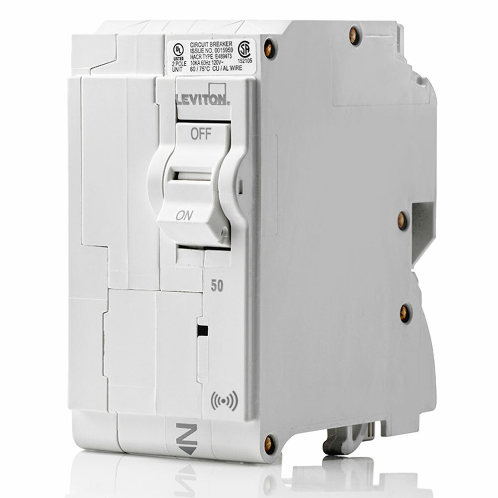 LB250-S Smart Standard Branch Circuit Breaker, 120/240 VAC, 50 A, 10 kA Interrupt, 2 Poles, Magnetic Trip