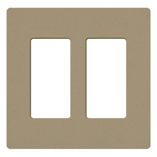 SC-2-MS SC Series Oversized Screwless Decorator Wall Plate, 2 Gangs, 4.75 in W x 4.69 in H, Plastic, Mocha Stone