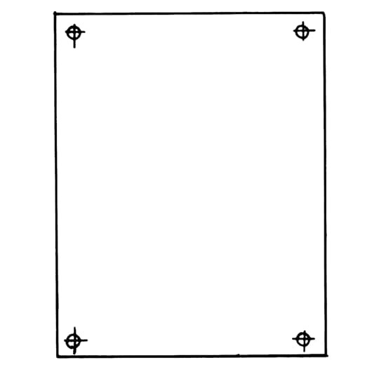 JP1412 Carlon Circuit Safe Back Panel, 10.88 in W x 12-3/4 in H, Steel, White