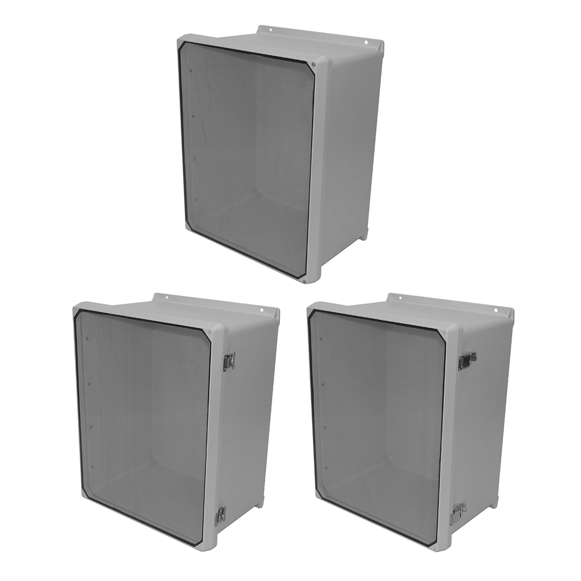CVJ1816HWPL2 CVJ Enclosure, x 17.32 in W x 9.58 in D x 19.32 in H, NEMA Type 3, Type 3R, Type 4, Type 4X, Type 12, Type 13/IP66 NEMA Rating, Fiberglass