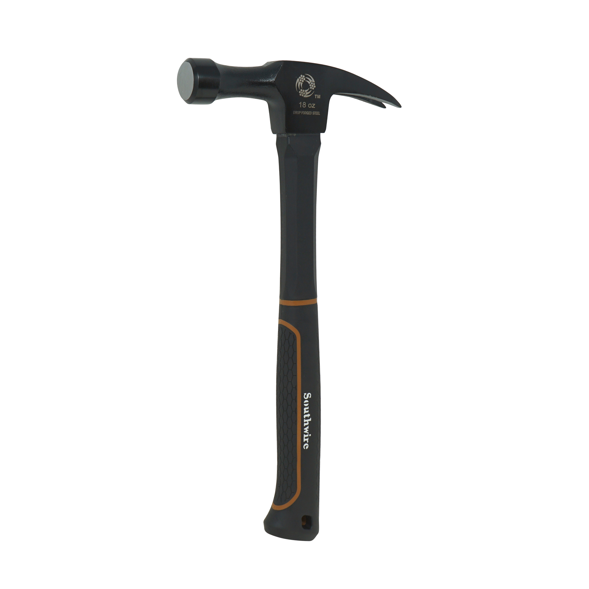 65116740 Electrician Hammer, 11-3/4 in OAL, Smooth Face, 18 oz Forged Steel Head, Straight Claw, Fiberglass Handle