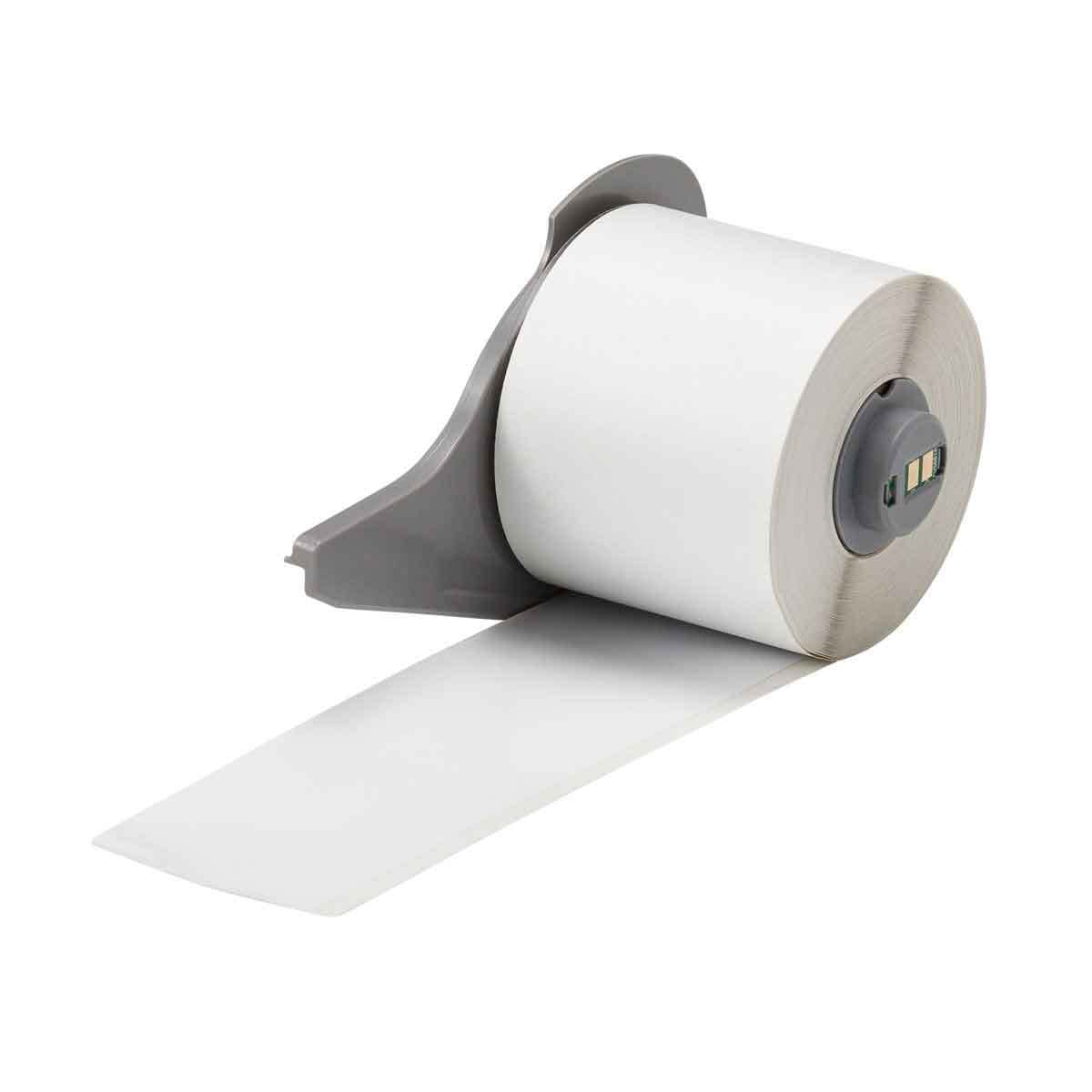 M71C-2000-595-WT Thermal Transfer Tape, 50 ft L x 2 in W, Blank Legend, White, B-595 Vinyl, Permanent Acrylic Adhesive, -40 to 180 deg F