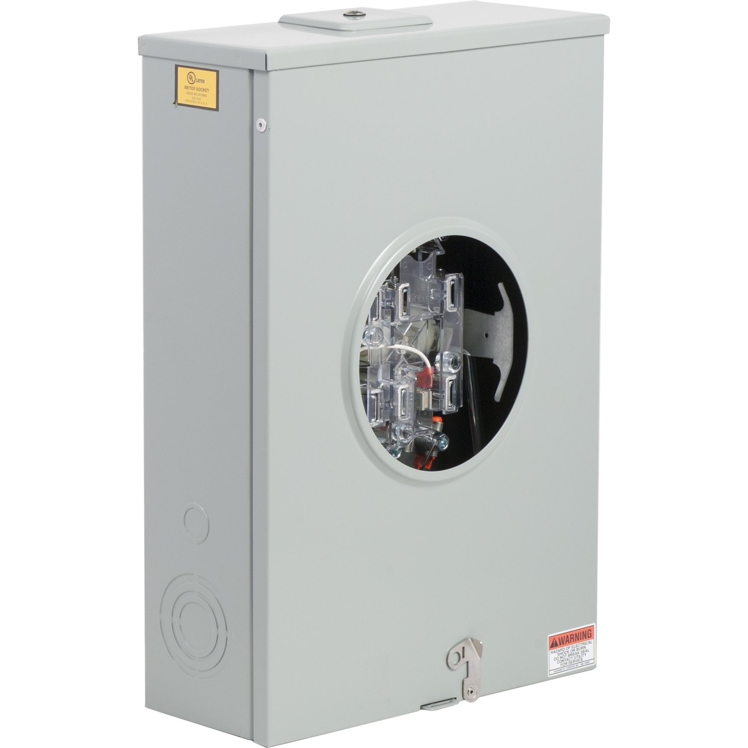 UH7213C Single Position Meter Socket, 200 Amp, 3 Phase, Ringless, Lever, 7 Jaw with release, OH, UG, 480V, 4 Wire