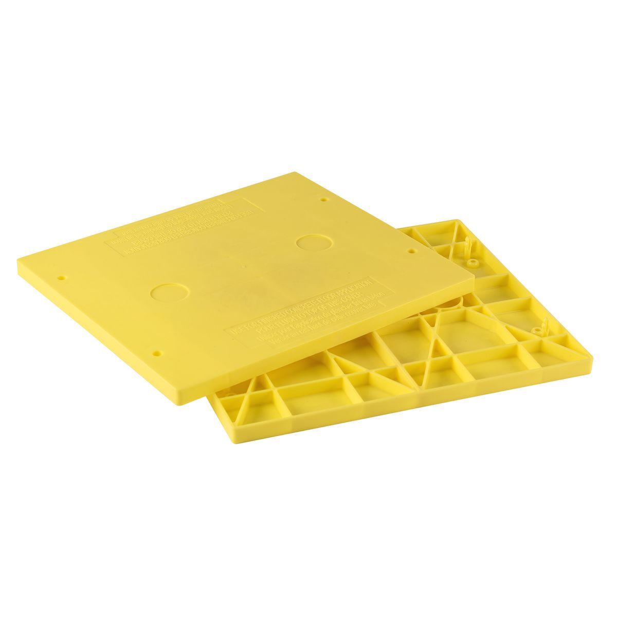 610GEXTENDCAP2PK Stackable Extender Cap, For Use With CFB6, CFB10 Series 6/10-Gang Rectangular Pre-Pour Concrete Floor Box, 1/2 in Raise, Tab Mount, PVC, Yellow