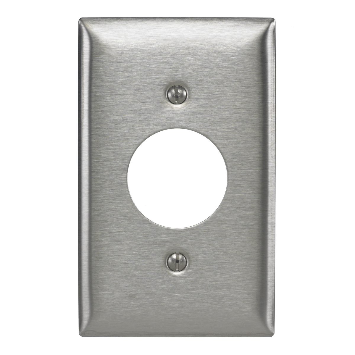 SS7 Standard Receptacle Wall Plate, 1 Gangs, Stainless Steel