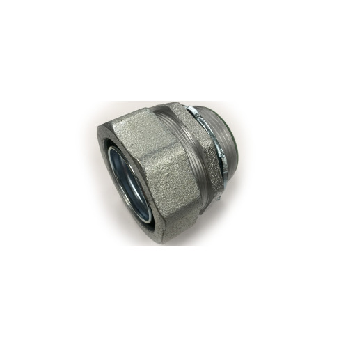5" Malleable Iron Liquid Tight Connector with Insulated Throat.