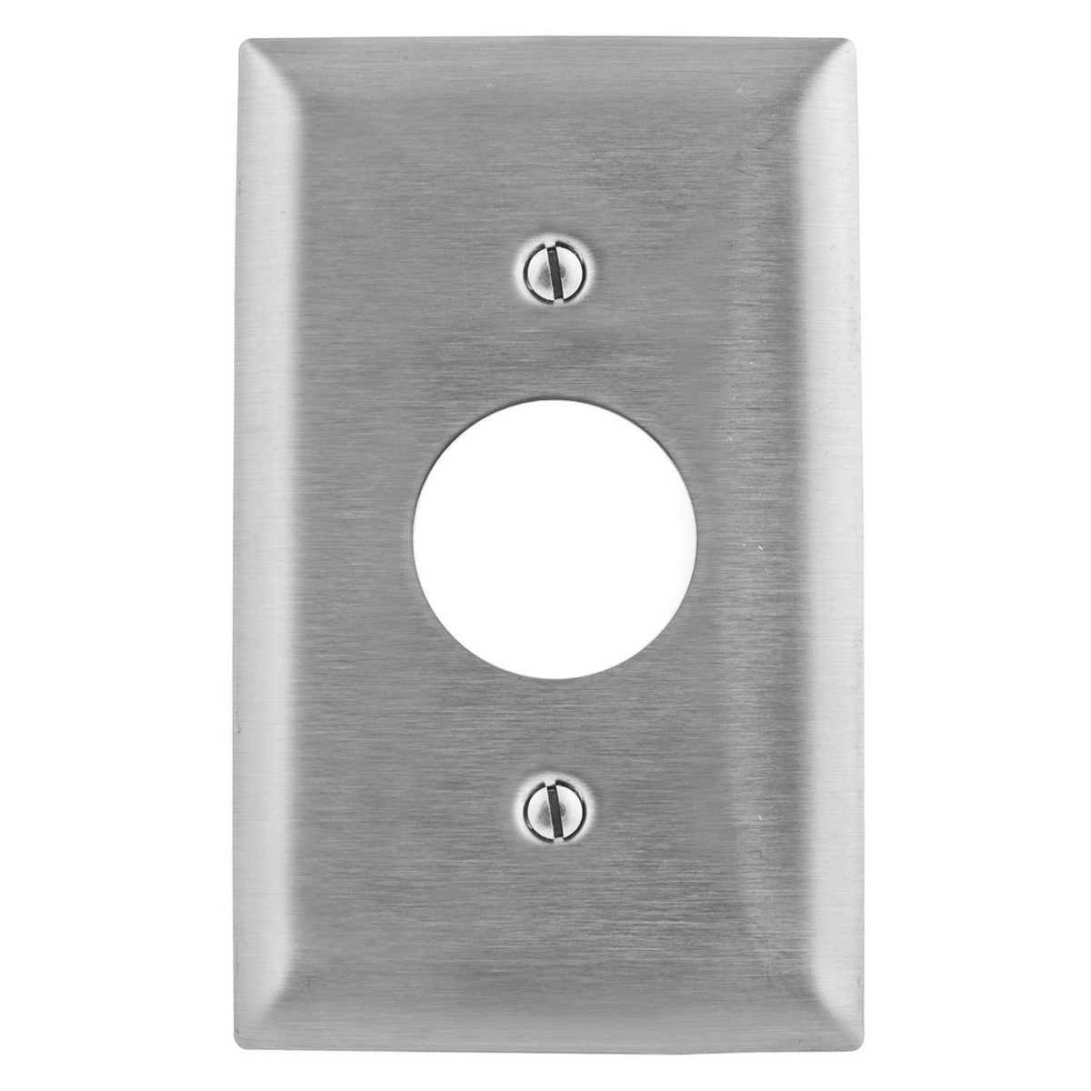 SSJ7 Mid Sized Jumbo Receptacle Wall Plate, 1 Gangs, 302/304 Stainless Steel