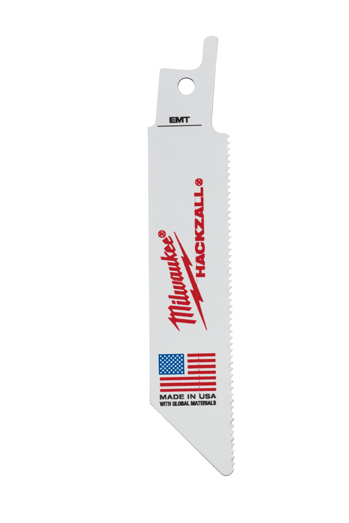 49-00-5418 Hackzall Straight Back Thin Kerf Reciprocating Saw Blade, 4 in L x 3/4 in W, 18 TPI, Bi-Metal Body, Universal/Toothed Edge Tang