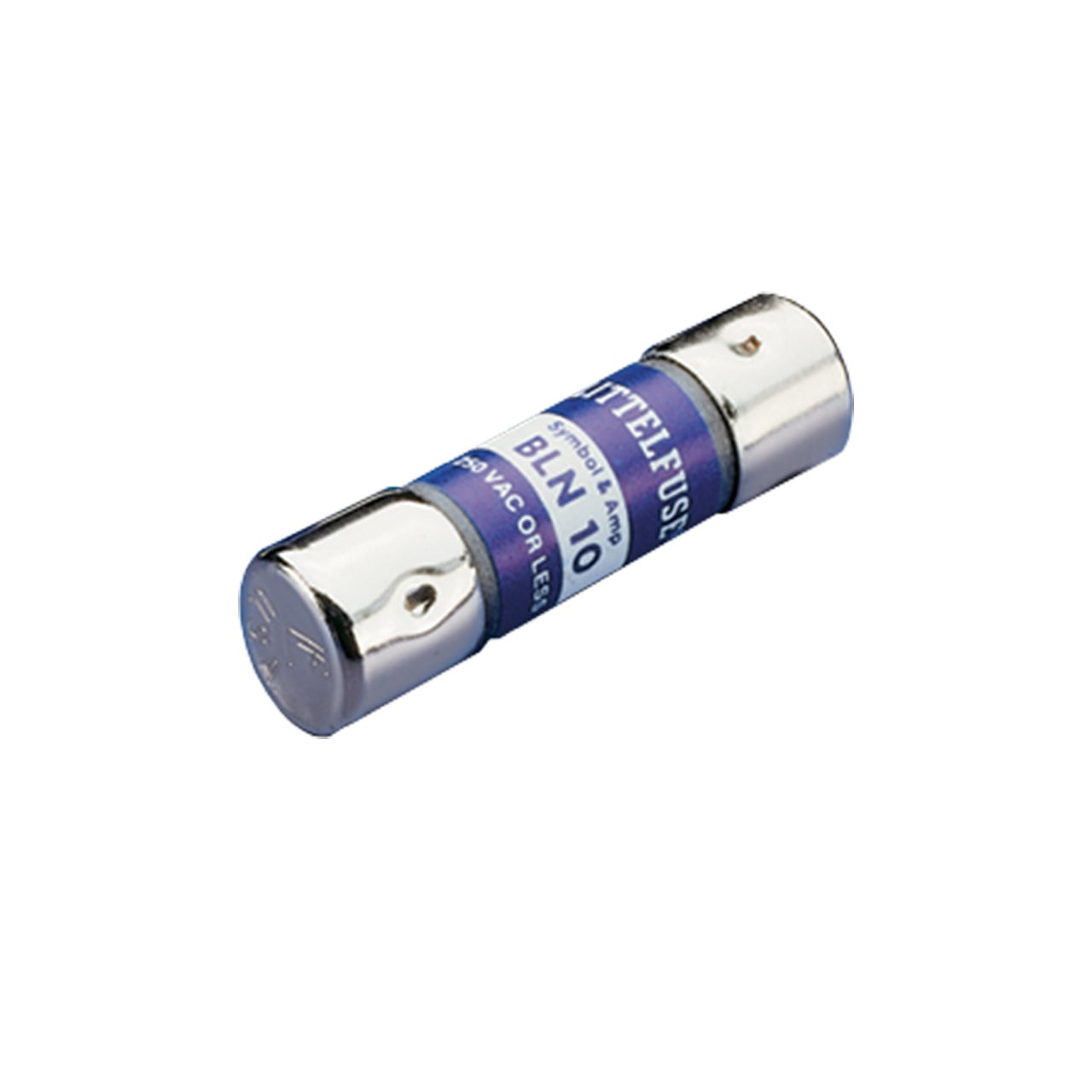 BLN020 Powr-Gard Fast Acting Supplemental Midget Fuse, 20 A, 250 V AC, 10 kA Interrupt, Cylindrical Body