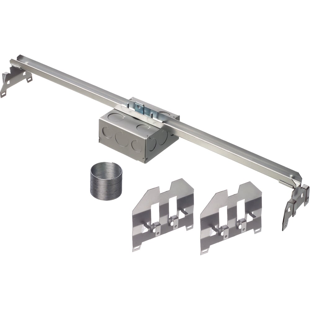 FS427SCL 1-Piece Heavy Duty Fixture Mounting Box Kit With Adjustable Mounting Bar, Steel, 30 cu-in Capacity, 3.222 in L x 3.5 in W x 24 in H