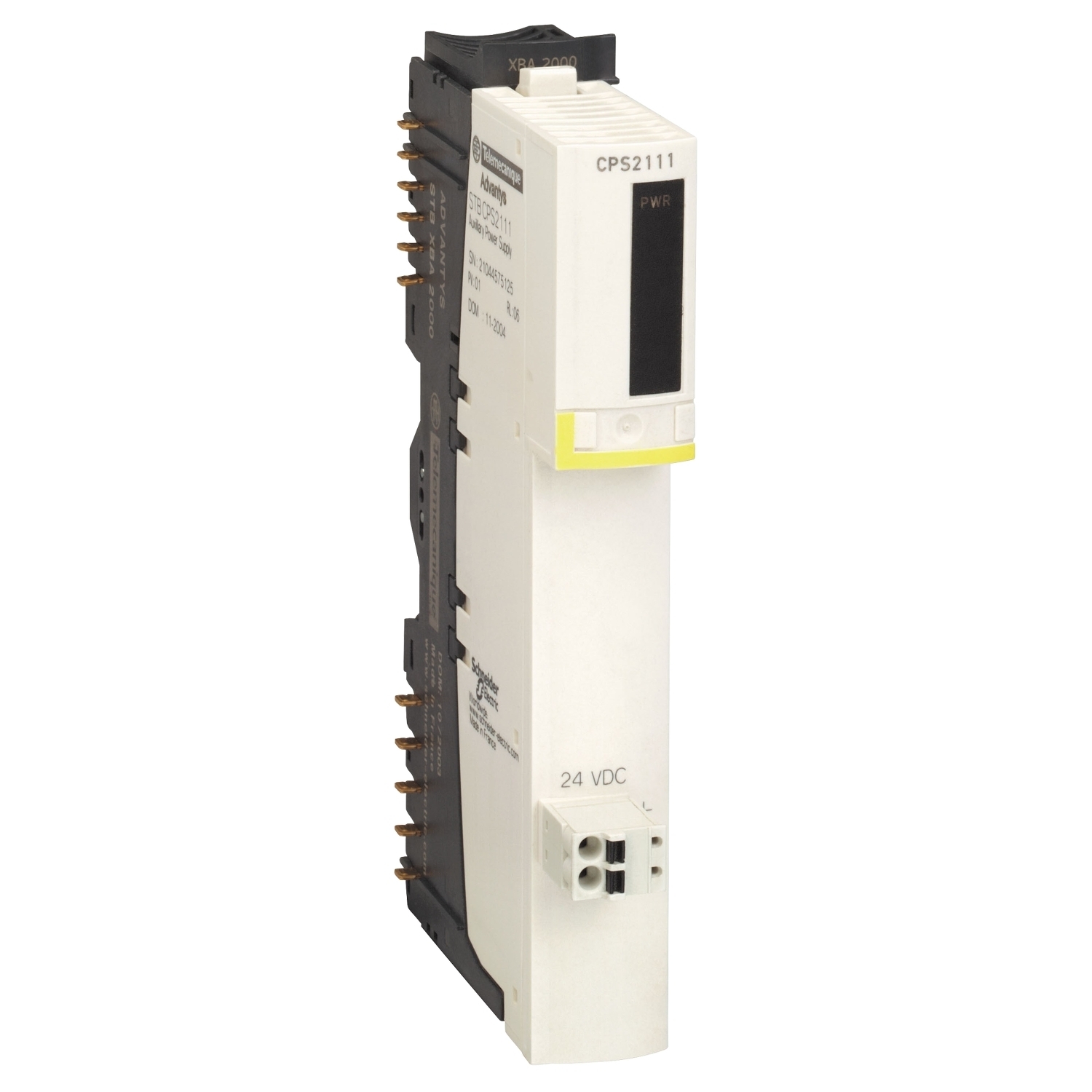 STBCPS2111K Modicon Auxiliary Power Supply Kit, 24 V DC Input, 5.25 VDC Output, 400 mA Input, 1.2 A Output