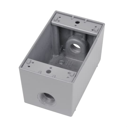 IHD3-1 Red Dot Deep Universal Weatherproof Box, Die Cast Aluminum, 24.8 cu-in Capacity, 1 Gangs, 3 Outlets, 4-9/16 in L x 2-13/16 in W x 2 in D