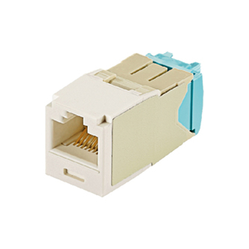 CJT6X88TGAW PanNet Mini-Com TX6 Plus 1-Slot 8-Position 8-Wire Universal Unshielded UTP Jack Module, Cat 6A/Mini-Com Module, 1 Ports, ABS/Polycarbonate, Arctic White