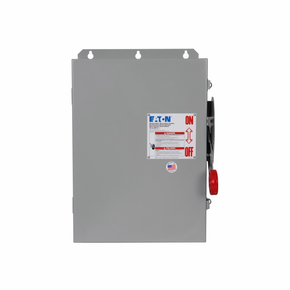 DCU3061URM 3-Circuit Heavy Duty Non-Fusible Solar DC Disconnect Switch, 600 V DC, 30 A