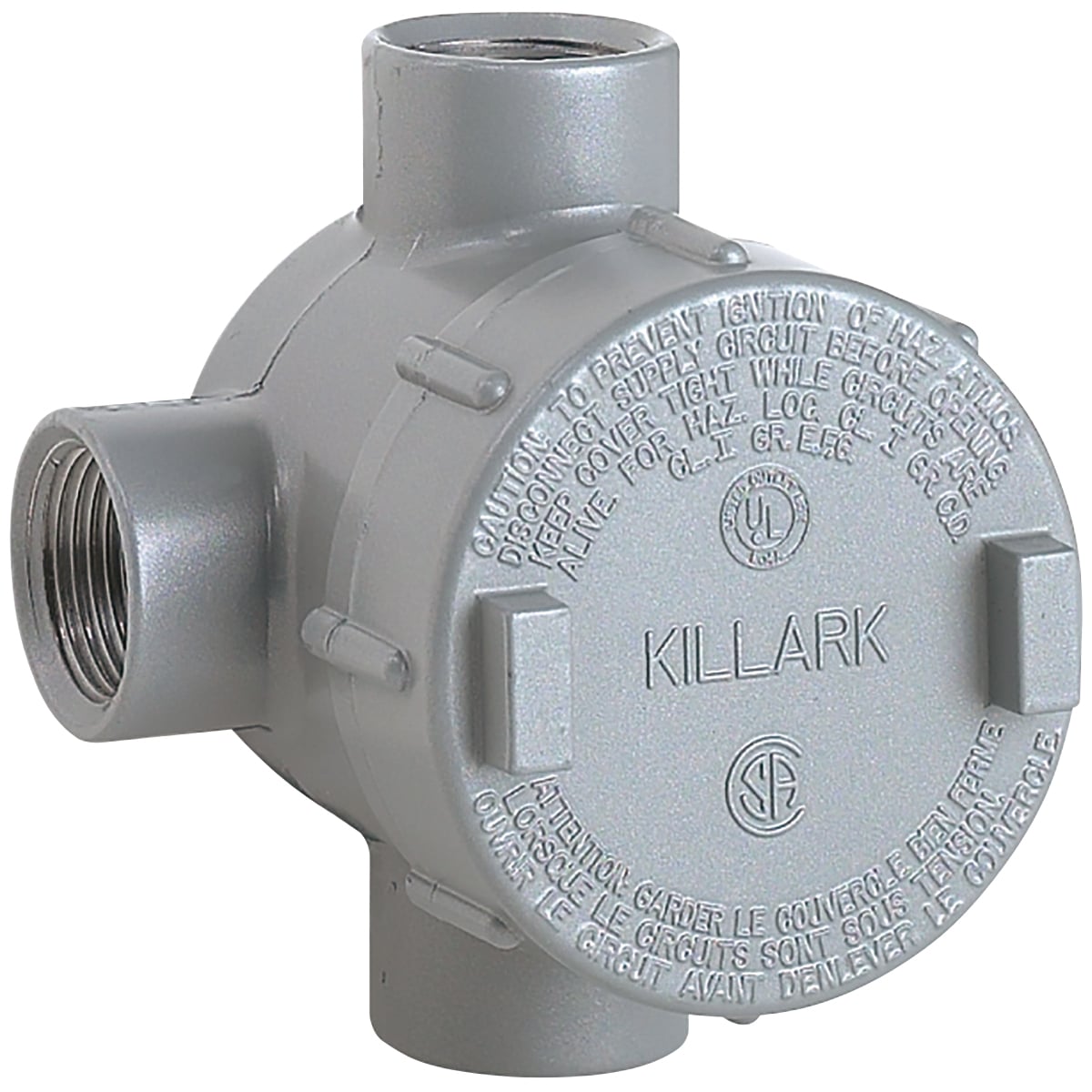 GECTT-2M Conduit Outlet Body With Cover, T Body, 3/4 in Hub, Form 1 Form, 19 cu-in Capacity, Iron