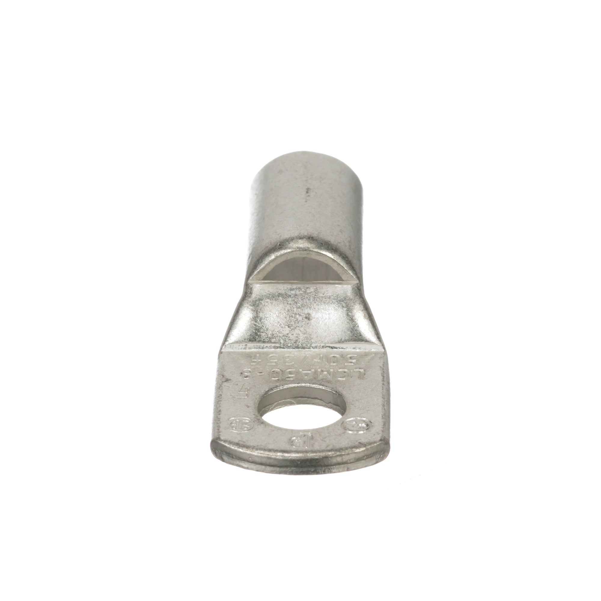 Pan-Lug LCMA50-8-L Comp. Lug, Tin Plt Copper, Strt, One 0.35" Stud, PK50