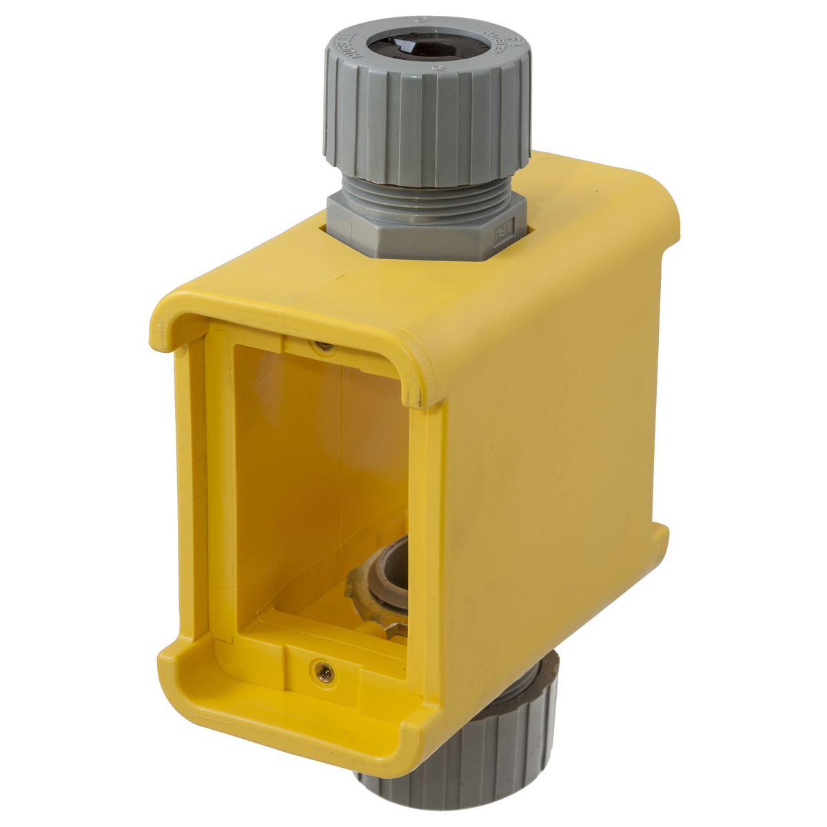HBL3090F Deep Molded Non-Metallic Portable Pre-Assembled Standard Outlet Box With Cord Connector, Thermoplastic/Elastomer, 1 Gangs, 2.77 in W x 7.28 in H