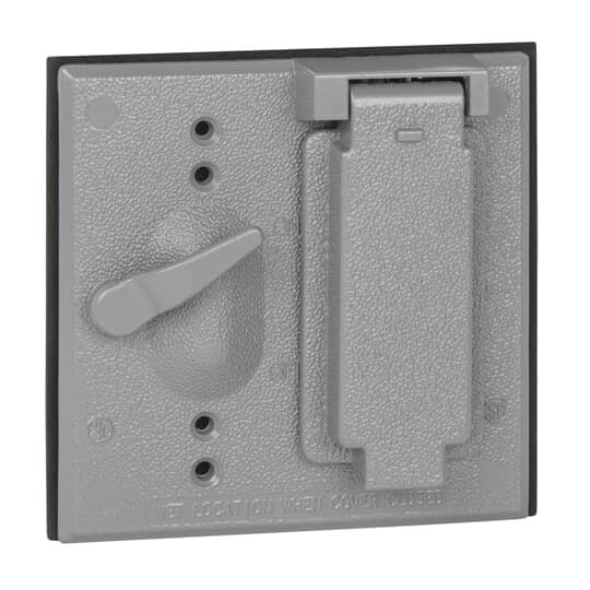 2CCTD Red Dot Dry-Tite Weatherproof Receptacle Cover, Die Cast Aluminum