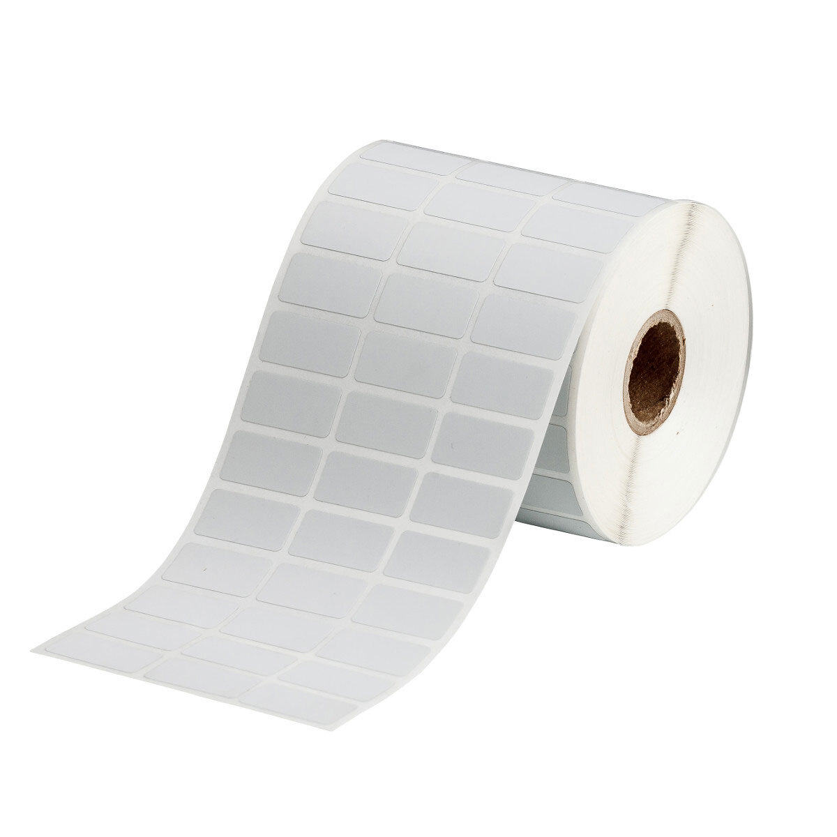 THT-5-486-5-SC MetaLabel Blank Rectangular Printer Label, 1/2 in L x 1 in W, Blank Legend, Light Gray, B-486 Polyester