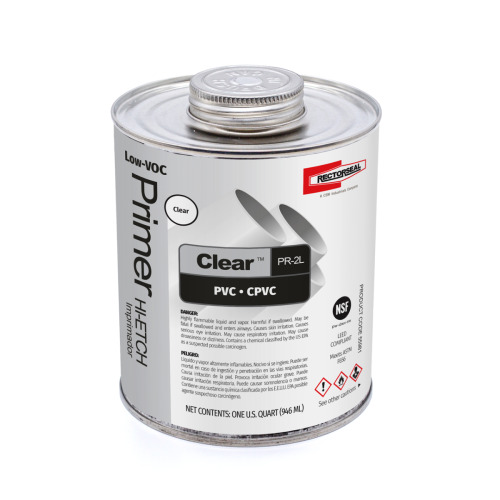 55981 Jim PR-2L Hi-Etch Low VOC Primer, For Use With PVC and CPVC Pipe, Tubing and Socket Type Fittings, Clear, 1 qt Container