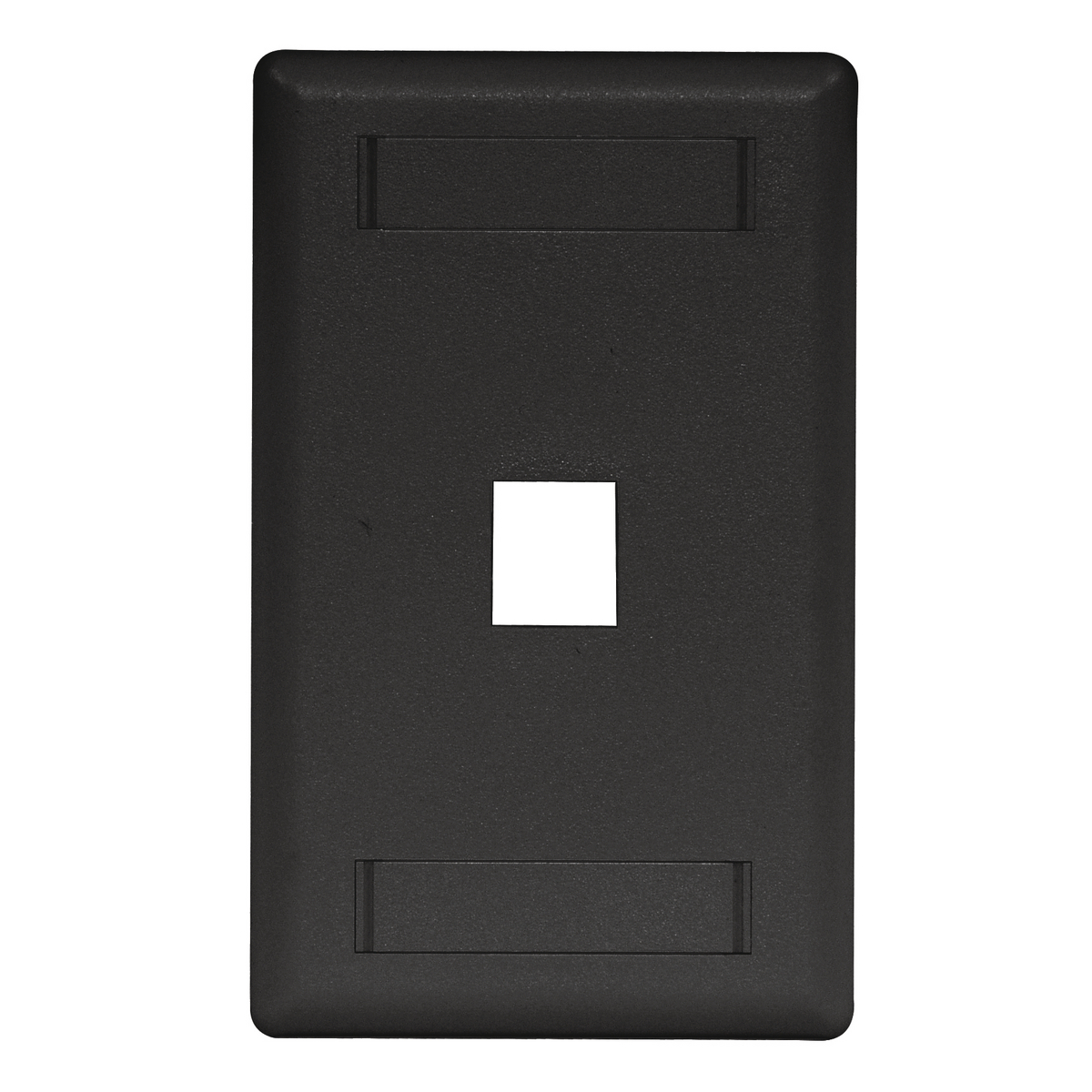 IFP11BK Molded Rear Load Standard Keystone Faceplate, 1 Gangs, 1 Ports, Phone/Data/Multimedia Module, Fastened Mount, High-Impact Thermoplastic