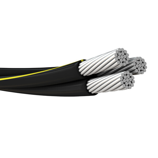 Triplex Underground Residential Distribution (URD) Wire, Aluminum Conductor, 4/0-4/0-4/0, 1350-H19 Series, Monmouth, 1000 Foot Reel