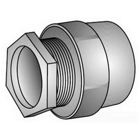 OZ-Gedney Type CH Space-Maker Conduit Hub, Size: 1 IN, Malleable Iron, Finish: Zinc Plated, Connection: 1-11-1/2 Female Tapered NPSM, Dimensions: 1-3/4 IN Diameter X 1-3/8 IN Length, Box Wall Thickness: 5/16 IN, Third Party Certification: UL File N