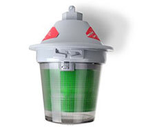 107XBRCMG24D Xtra-Brite 107XBR Multi-Mode Strobe Beacon, 24 V DC, LED Lamp, 7 in Dia, Ceiling Mount, Green Lens